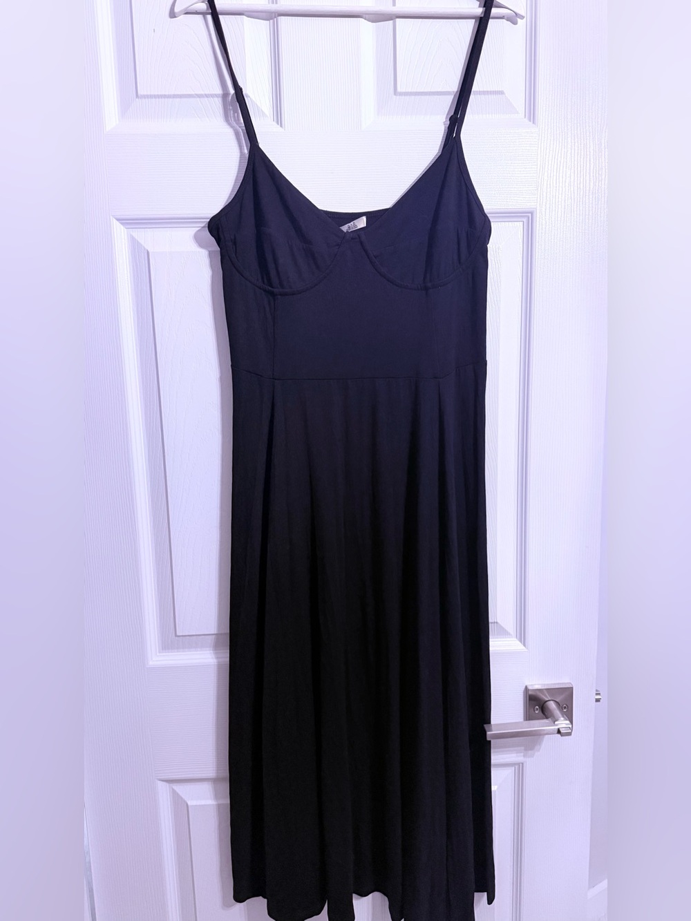 Dex Black Sleeveless Maxi Dress with Spaghetti Straps